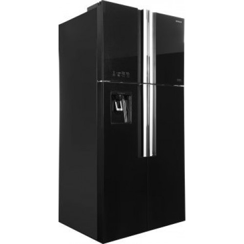 Холодильник Hitachi R-W660PUC7X GBK 2-хкамерн. черное стекло (двухкамерный)