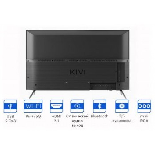 Телевизор LED Kivi 43" 43U750NB черный 4K Ultra HD 60Hz DVB-T2 DVB-C USB WiFi Smart TV