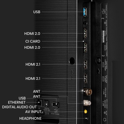 Телевизор LED Hisense 75" 75U8KQ Smart т.серый/4K Ultra HD/DVB-T/120Hz/DVB-T2/DVB-C/DVB-S/DVB-S2/USB