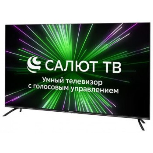 Телевизор LED Hyundai 50" H-LED50BU7000 Салют ТВ Frameless черный 4K Ultra HD 60Hz DVB-T DVB-T2 DVB-