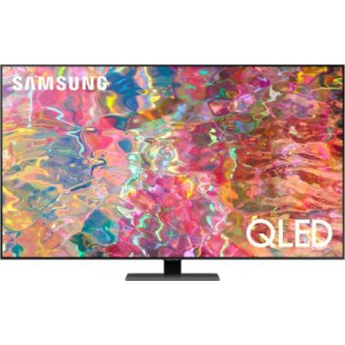 Телевизор QLED Samsung 55" QE55Q80BAUXCE Series 8 серебристый 4K Ultra HD 100Hz DVB-T2 DVB-C DVB-S2