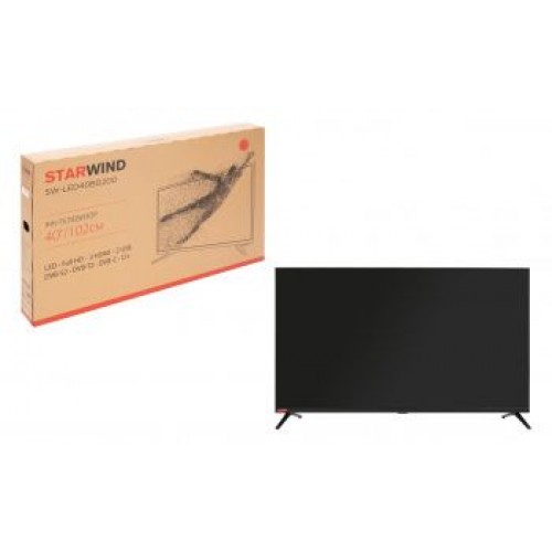 Телевизор LED Starwind 40" SW-LED40BG200 Frameless черный FULL HD 60Hz DVB-T DVB-T2 DVB-C DVB-S DVB-